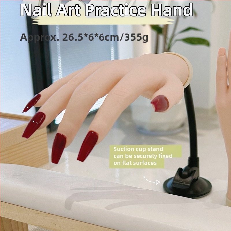 Модел за практика по маникюр: меки гъвкави пръсти, дисплей за нокти на ръката, инструмент за изкуство на ноктите