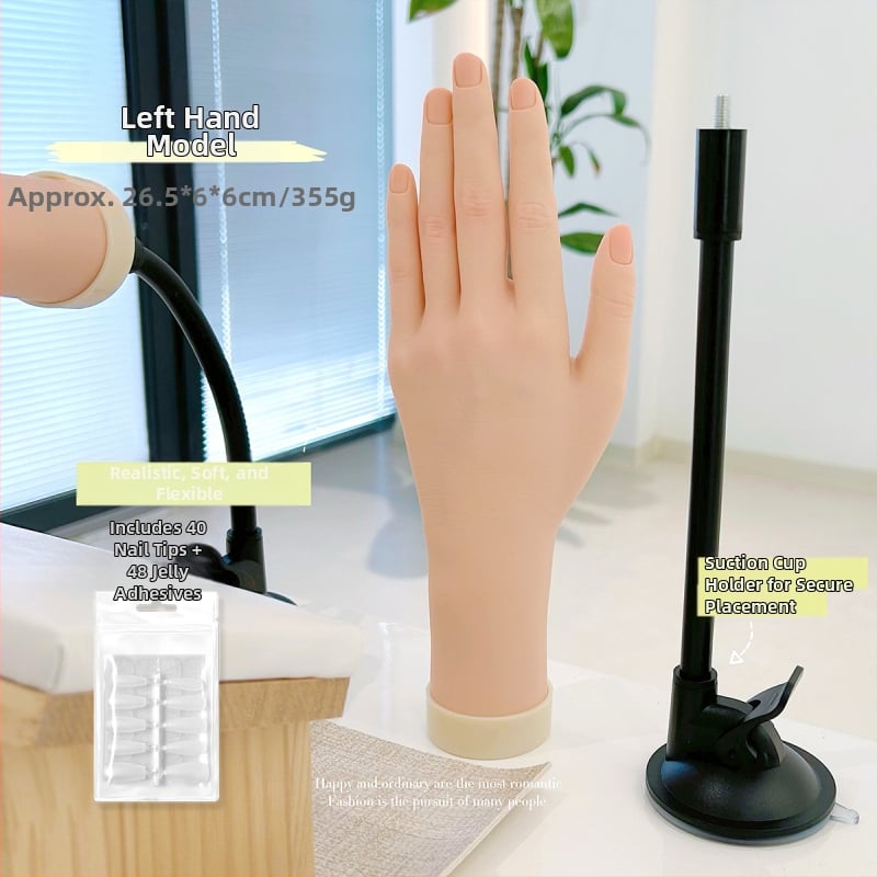 Model ruke za vježbanje nokti s mekanim savitljivim prstima — prikaz ruke za nokte, alat za umjetnost noktiju