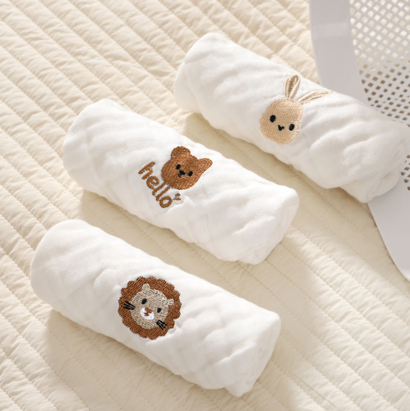 Slinavnik za bebe — ljetni lagani pamuk gaz, kvadratni oblik, za uzrast 3–8 godina