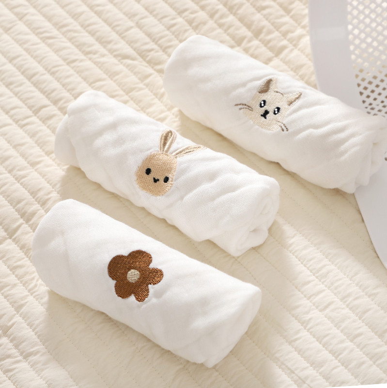 Slinavnik za bebe — ljetni lagani pamuk gaz, kvadratni oblik, za uzrast 3–8 godina