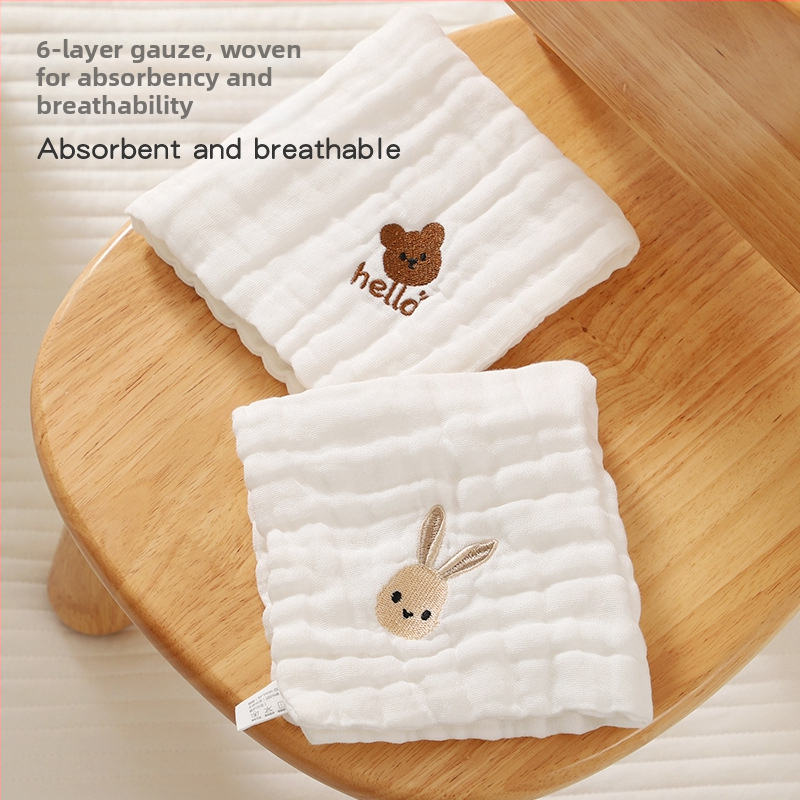 Detská bryndávka na sliny z bavlnenej gázy, letný ľahký materiál, štvorcový tvar, pre deti 3–8 rokov