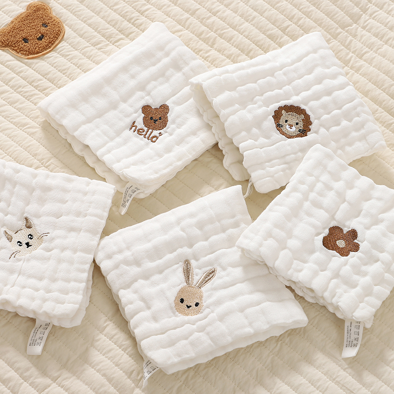 Slinavnik za bebe — ljetni lagani pamuk gaz, kvadratni oblik, za uzrast 3–8 godina