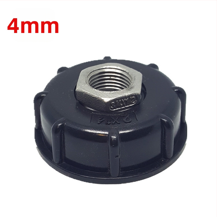 IBC tvertnes adapteris — 2 collas vītne uz 1 collas iekšējās vītnes, plastmasas savienotājs