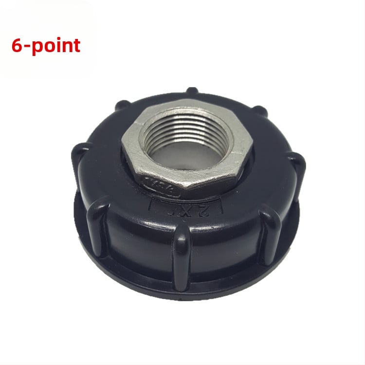 IBC tvertnes adapteris — 2 collas vītne uz 1 collas iekšējās vītnes, plastmasas savienotājs