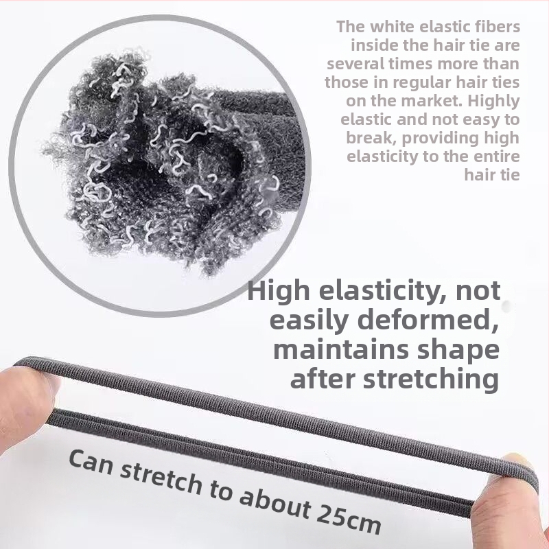 Кок за висока опашка — безшевна, еластична лента за коса, полиестер, марка Unique Item, пролет 2025, стил: карикатура, свеж и сладък