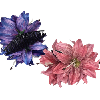 Matu aizdare - 3D lilijas zieds, 4 lilijas, roku darbs, fejas stils (Printed Lily)