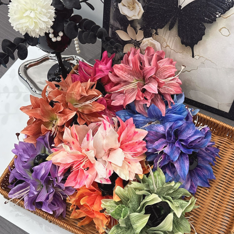 Matu aizdare - 3D lilijas zieds, 4 lilijas, roku darbs, fejas stils (Printed Lily)