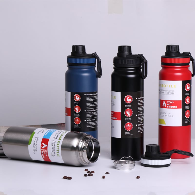 Izolēta termos krūze no 304 nerūsējošā tērauda – divslāņa, saglabā siltumu 12–24 stundas, pārnēsājams ārējais ūdens pudele auto, riteņbraukšana un pārgājieni, lāzera gravēšana pieejama