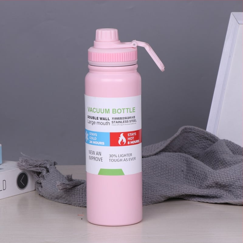 Izolēta termos krūze no 304 nerūsējošā tērauda – divslāņa, saglabā siltumu 12–24 stundas, pārnēsājams ārējais ūdens pudele auto, riteņbraukšana un pārgājieni, lāzera gravēšana pieejama