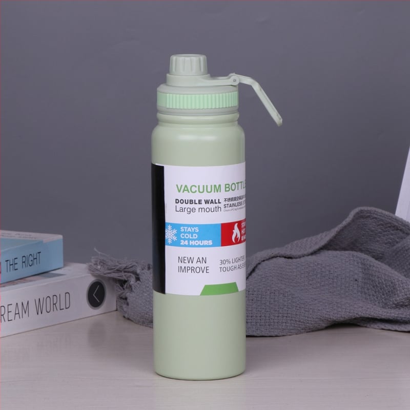 Izolēta termos krūze no 304 nerūsējošā tērauda – divslāņa, saglabā siltumu 12–24 stundas, pārnēsājams ārējais ūdens pudele auto, riteņbraukšana un pārgājieni, lāzera gravēšana pieejama