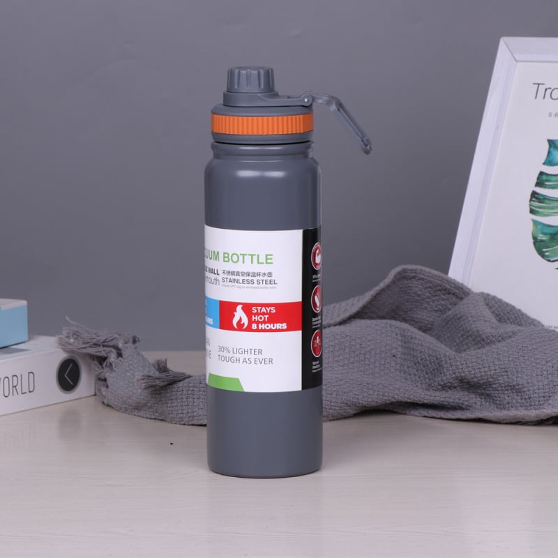 Izolēta termos krūze no 304 nerūsējošā tērauda – divslāņa, saglabā siltumu 12–24 stundas, pārnēsājams ārējais ūdens pudele auto, riteņbraukšana un pārgājieni, lāzera gravēšana pieejama