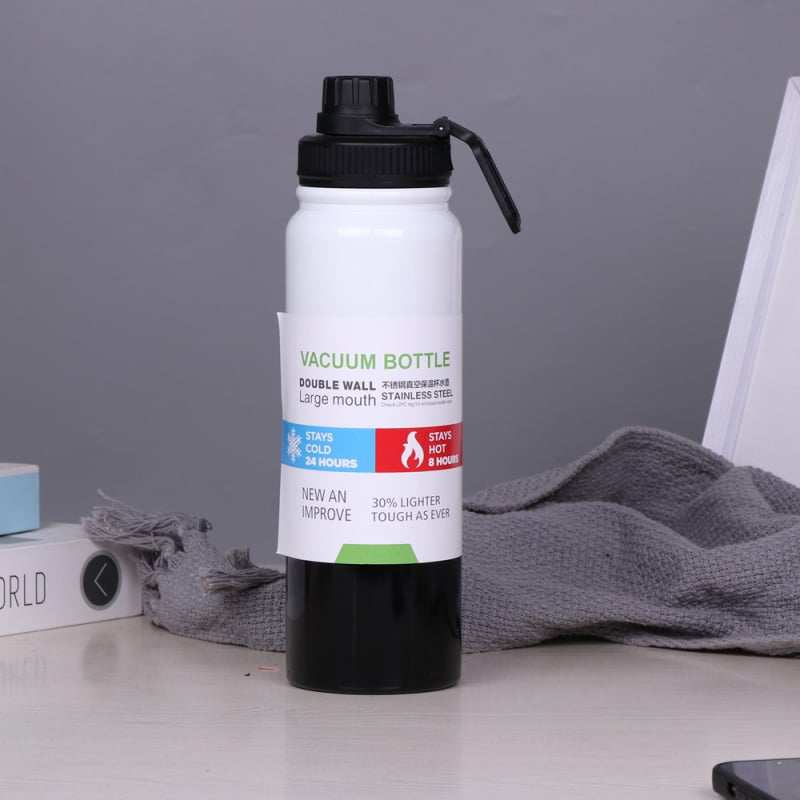 Izolēta termos krūze no 304 nerūsējošā tērauda – divslāņa, saglabā siltumu 12–24 stundas, pārnēsājams ārējais ūdens pudele auto, riteņbraukšana un pārgājieni, lāzera gravēšana pieejama