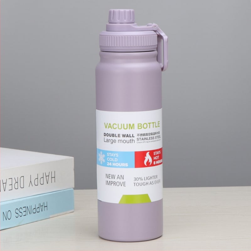 Izolēta termos krūze no 304 nerūsējošā tērauda – divslāņa, saglabā siltumu 12–24 stundas, pārnēsājams ārējais ūdens pudele auto, riteņbraukšana un pārgājieni, lāzera gravēšana pieejama