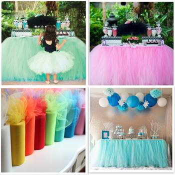 Σετ διακόσμησης πάρτυ από τούλι Youshang για τραπέζι εγγραφής και τραπεζιού γλυκισμάτων – ιδανικό για γενέθλια, Χριστούγεννα και φεστιβάλ Qixi