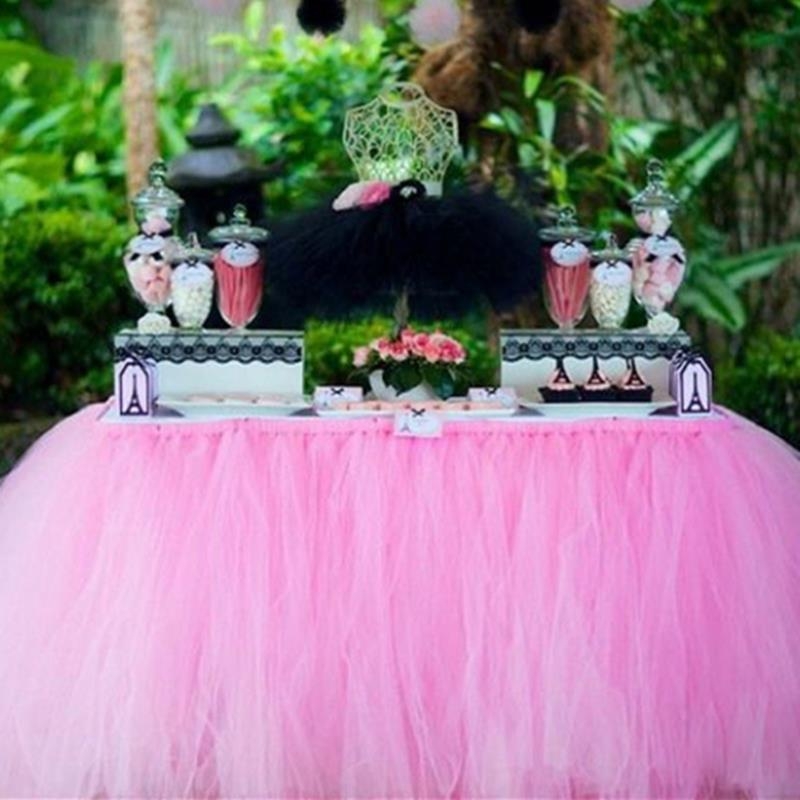 Σετ διακόσμησης πάρτυ από τούλι Youshang για τραπέζι εγγραφής και τραπεζιού γλυκισμάτων – ιδανικό για γενέθλια, Χριστούγεννα και φεστιβάλ Qixi