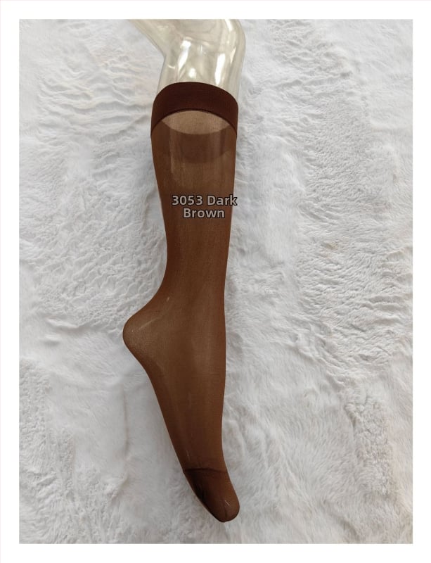 Мъжки чорапи до средно под коляното, нейлонови, едноцветни, тънък плат, 95–100% нейлон