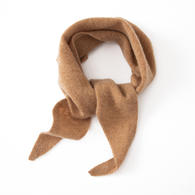 Șal triunghiular tricotat din cașmir pentru iarnă – cald, material: cașmir, metodă de tricotare: tricotat, sezon: iarnă, stil: șal pentru gât