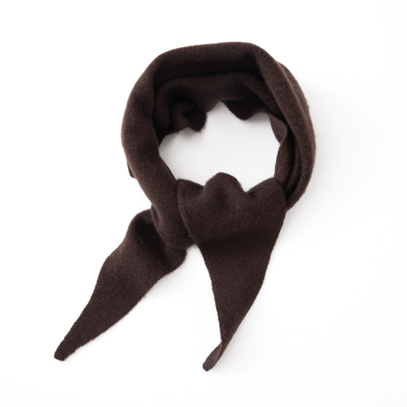 Șal triunghiular tricotat din cașmir pentru iarnă – cald, material: cașmir, metodă de tricotare: tricotat, sezon: iarnă, stil: șal pentru gât