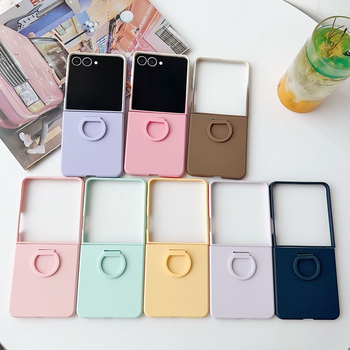 Samsung Z Flip aizsargkaste ar lielu loga gredzenu, reljefainā plēve, siltuma izkliede, kritiena aizsardzība