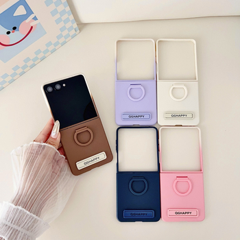 Samsung Z Flip aizsargkaste ar lielu loga gredzenu, reljefainā plēve, siltuma izkliede, kritiena aizsardzība