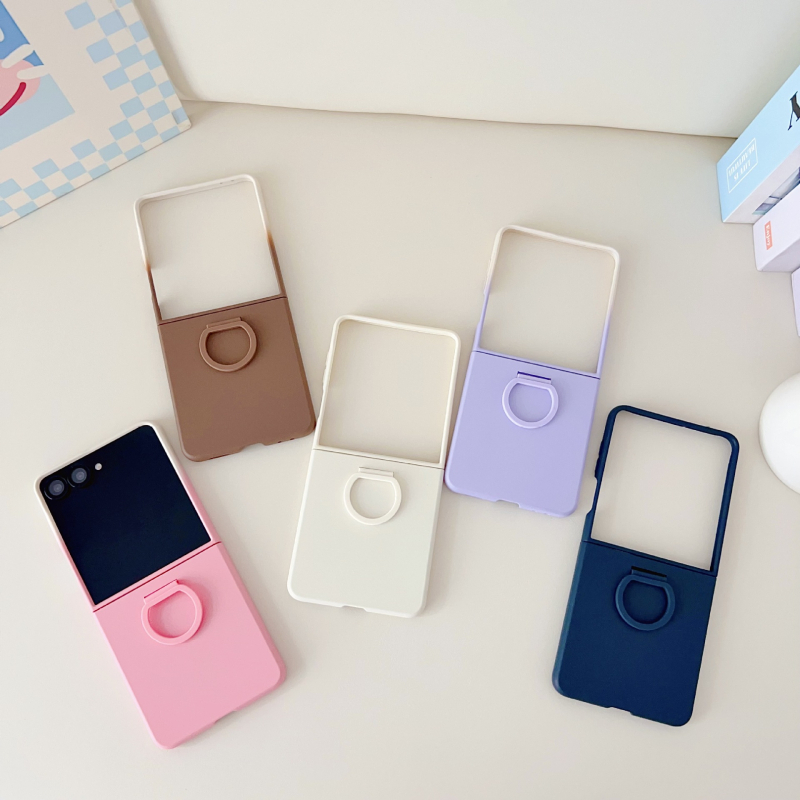 Samsung Z Flip aizsargkaste ar lielu loga gredzenu, reljefainā plēve, siltuma izkliede, kritiena aizsardzība