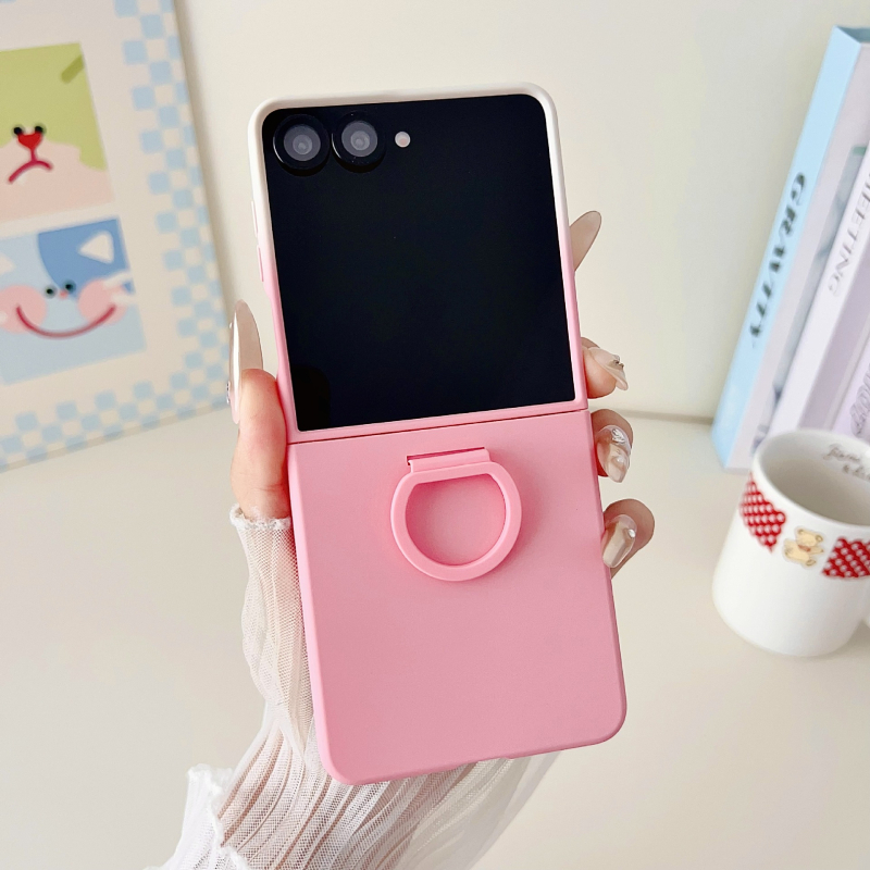 Samsung Z Flip aizsargkaste ar lielu loga gredzenu, reljefainā plēve, siltuma izkliede, kritiena aizsardzība