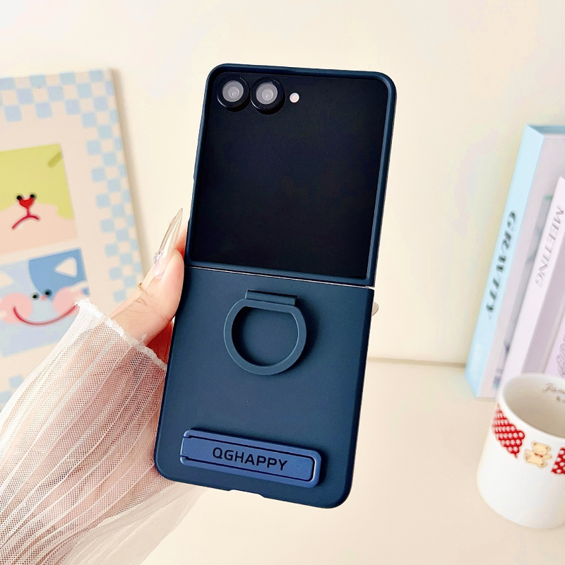 Samsung Z Flip aizsargkaste ar lielu loga gredzenu, reljefainā plēve, siltuma izkliede, kritiena aizsardzība