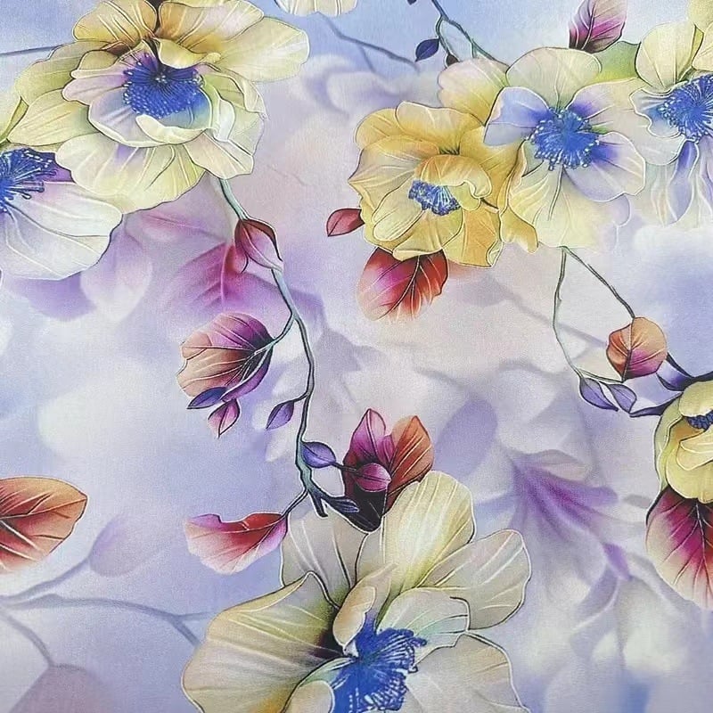 Kleita ķīniešu stilā ar 5D digitālo druku uz satīna-pamatu-silkas auduma, mīksta