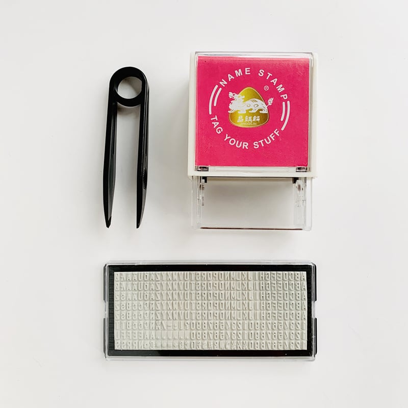 Dial stamp set – Пластмасов правоъгълен печат за финансови офисни нужди; възстановяване на мастило