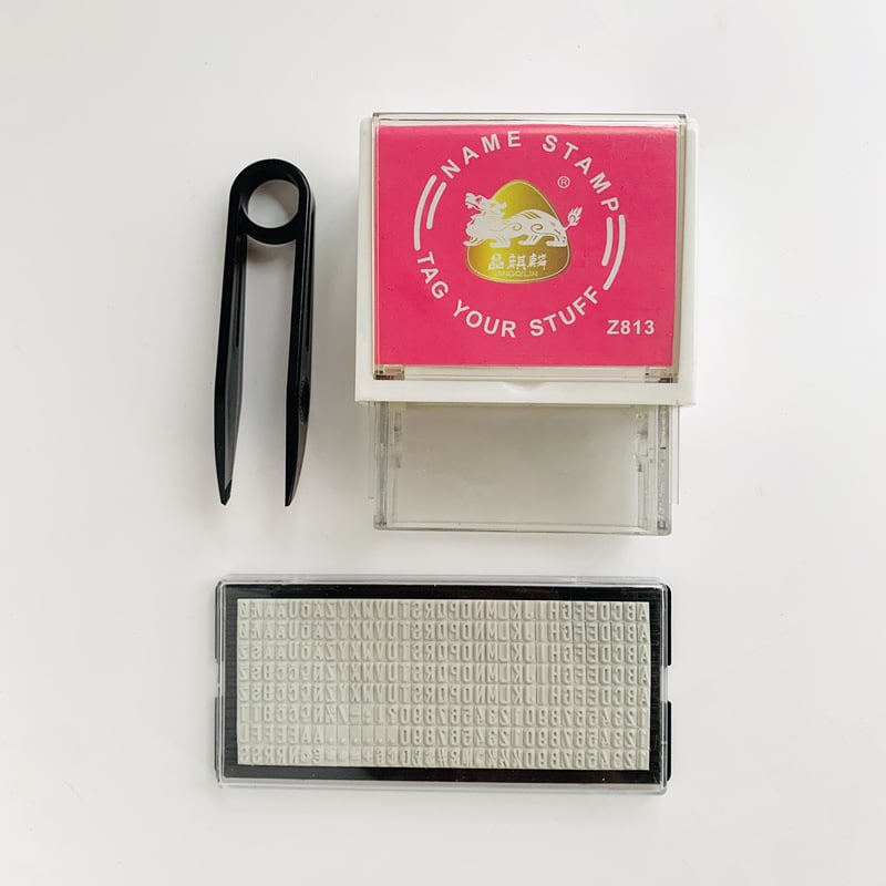 Dial stamp set – Пластмасов правоъгълен печат за финансови офисни нужди; възстановяване на мастило