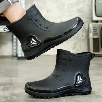 Muške kišne čizme s niskim gornjim dijelom, PVC gornji dio, gumeni đon, protuklizne, otporne na habanje