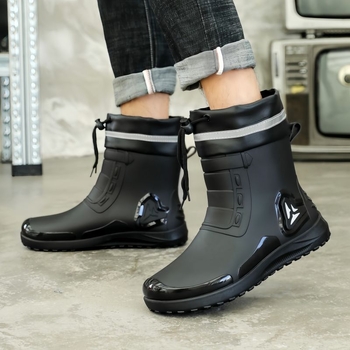 Muške kišne čizme s niskim gornjim dijelom, PVC gornji dio, gumeni đon, protuklizne, otporne na habanje