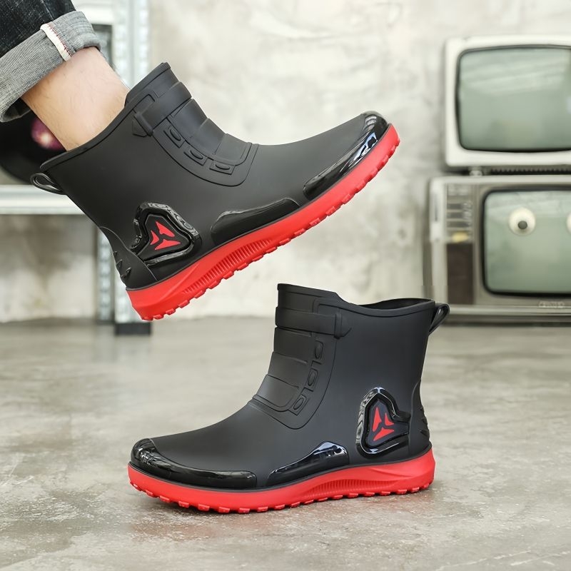 Muške kišne čizme s niskim gornjim dijelom, PVC gornji dio, gumeni đon, protuklizne, otporne na habanje
