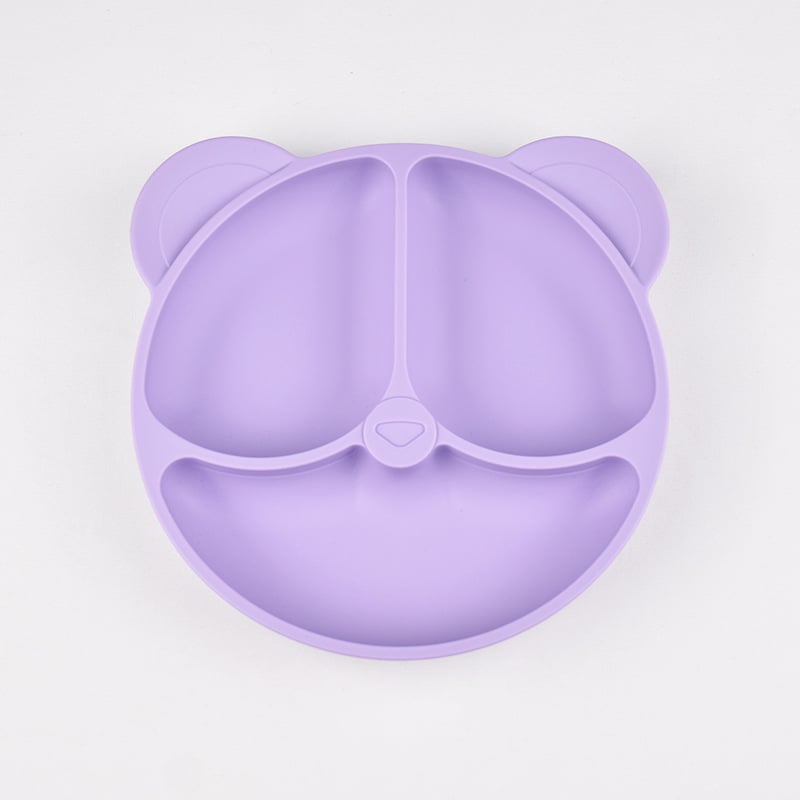 Mate Seal πιάτο από σιλικόνη για παιδιά, πιάτο με θήκες σε σχέδιο αρκούδας, κατάλληλο για τρόφιμα, από 6 μηνών