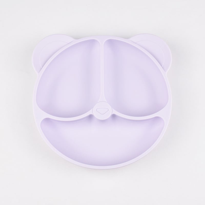 Mate Seal πιάτο από σιλικόνη για παιδιά, πιάτο με θήκες σε σχέδιο αρκούδας, κατάλληλο για τρόφιμα, από 6 μηνών