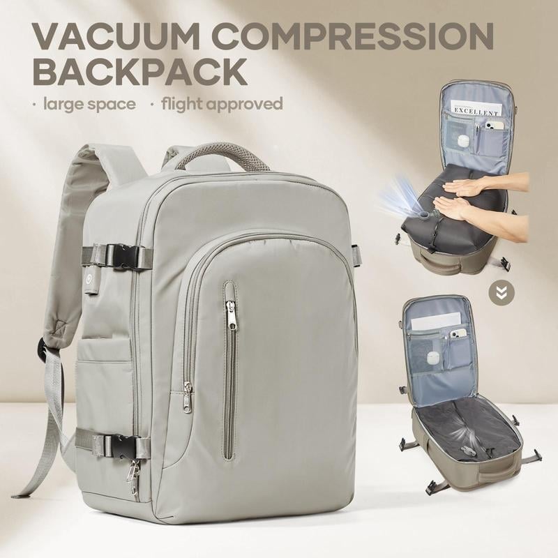 Вакуум раница за пътуване с PU материал и включена вакуум компресионна чанта, стил за зряла дама