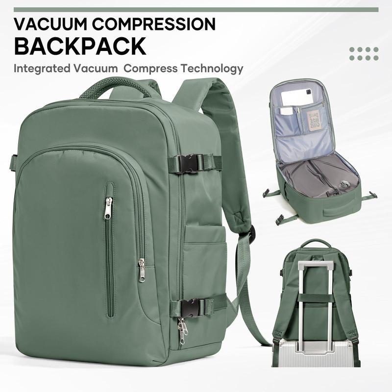 Вакуум раница за пътуване с PU материал и включена вакуум компресионна чанта, стил за зряла дама