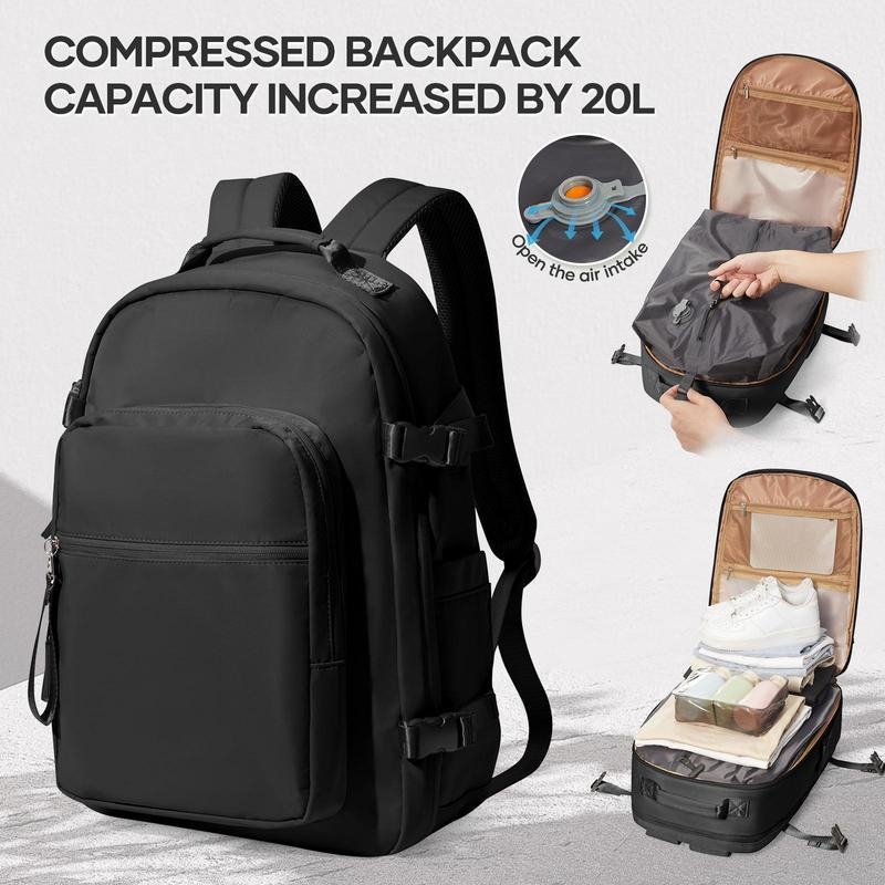 Вакуум раница за пътуване с PU материал и включена вакуум компресионна чанта, стил за зряла дама