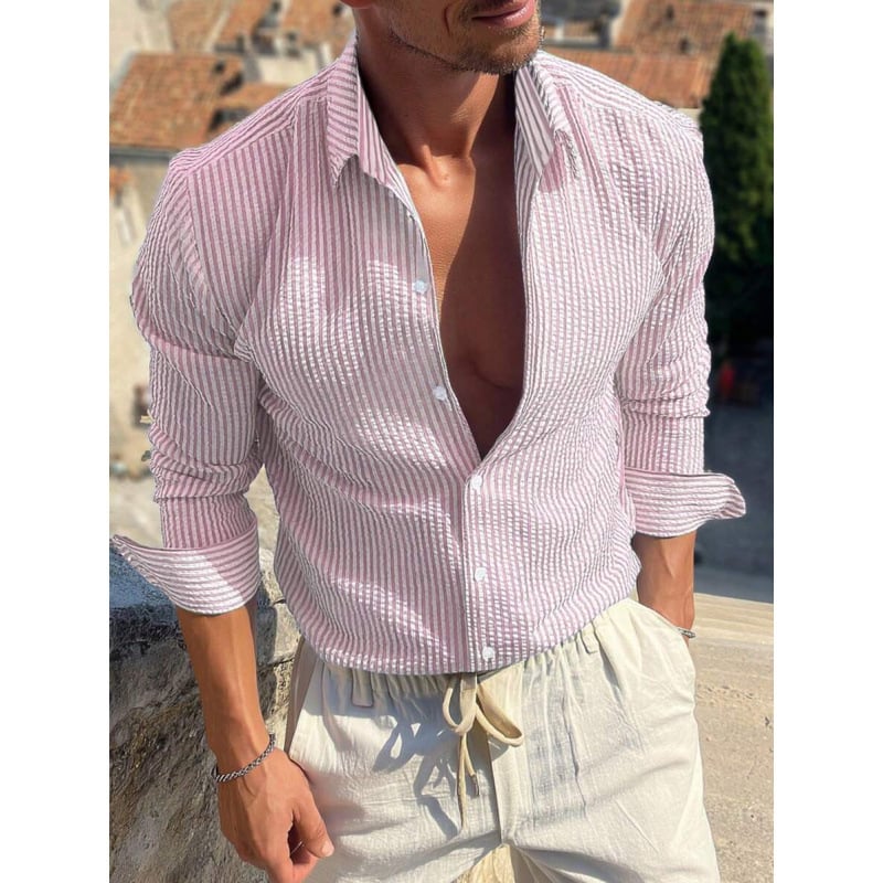 Marškiniai, siauras kirpimas, platus kampas apykaklė, 7/10 rankovė, lina su keturių krypčių elastumu