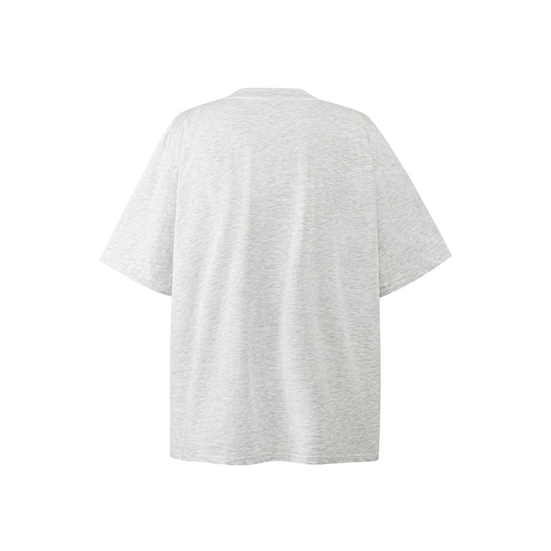 Vintage udobna muška majica, ulični stil, okrugli izrez, kratke rukave, mercerisirana pamuk 96%+