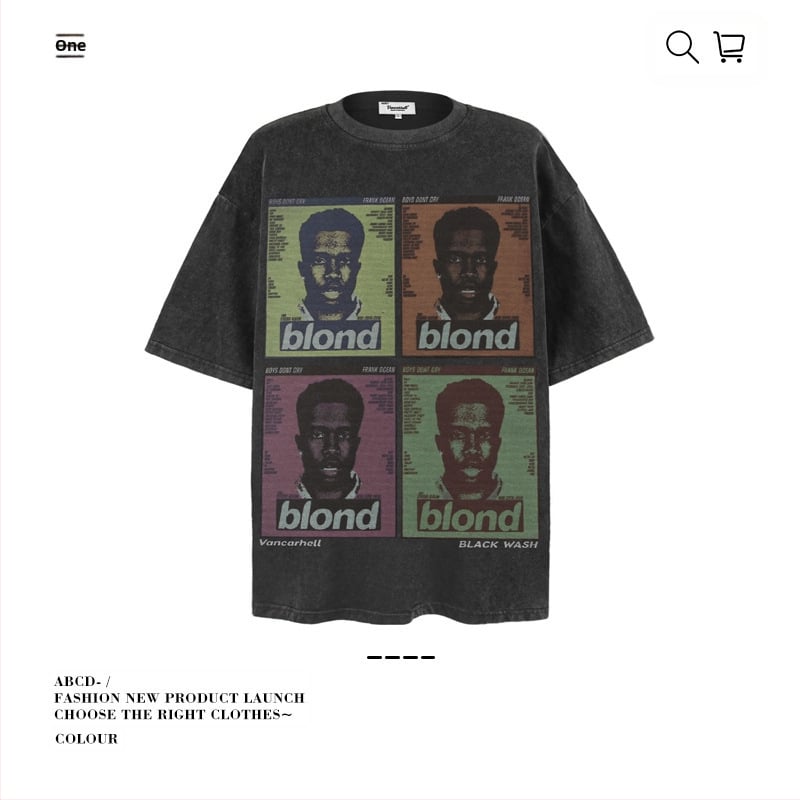 Vintage udobna muška majica, ulični stil, okrugli izrez, kratke rukave, mercerisirana pamuk 96%+