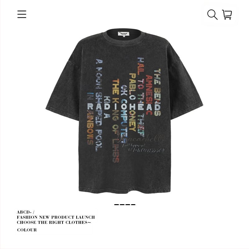 Vintage udobna muška majica, ulični stil, okrugli izrez, kratke rukave, mercerisirana pamuk 96%+