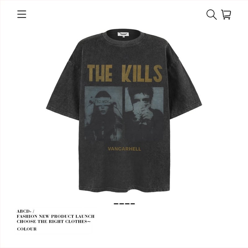 Vintage udobna muška majica, ulični stil, okrugli izrez, kratke rukave, mercerisirana pamuk 96%+