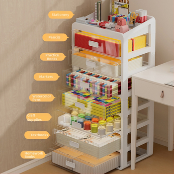 Plastična kutija za kozmetiku s ladicom ispod stola, japanskog stila organizator njege kože, velik kapacitet