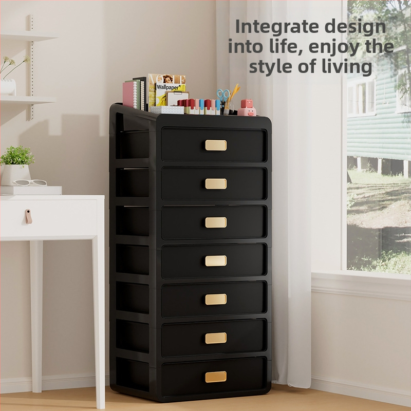 Plastová kozmetická úložná krabica s zásuvkou pod stolom, japonského štýlu organizér pre starostlivosť o pleť, veľká kapacita