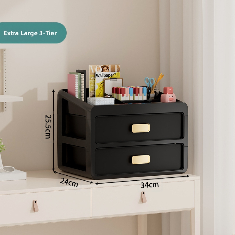 Plastična kutija za kozmetiku s ladicom ispod stola, japanskog stila organizator njege kože, velik kapacitet