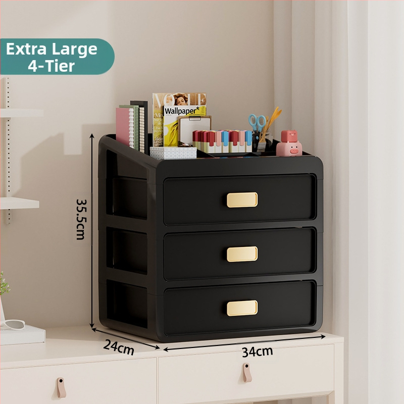 Plastična kutija za kozmetiku s ladicom ispod stola, japanskog stila organizator njege kože, velik kapacitet