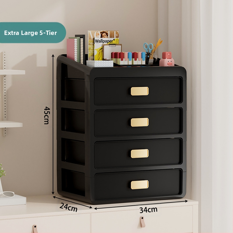 Plastična kutija za kozmetiku s ladicom ispod stola, japanskog stila organizator njege kože, velik kapacitet