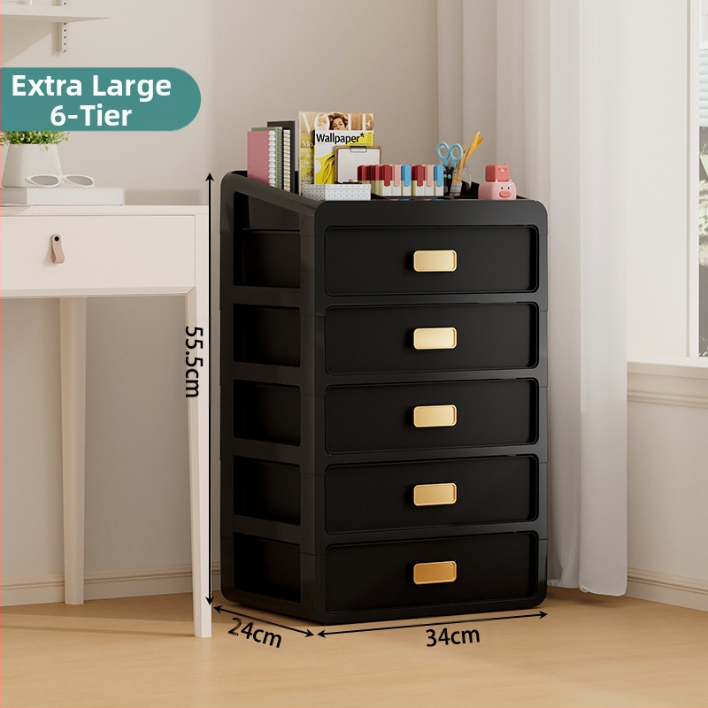 Plastična kutija za kozmetiku s ladicom ispod stola, japanskog stila organizator njege kože, velik kapacitet