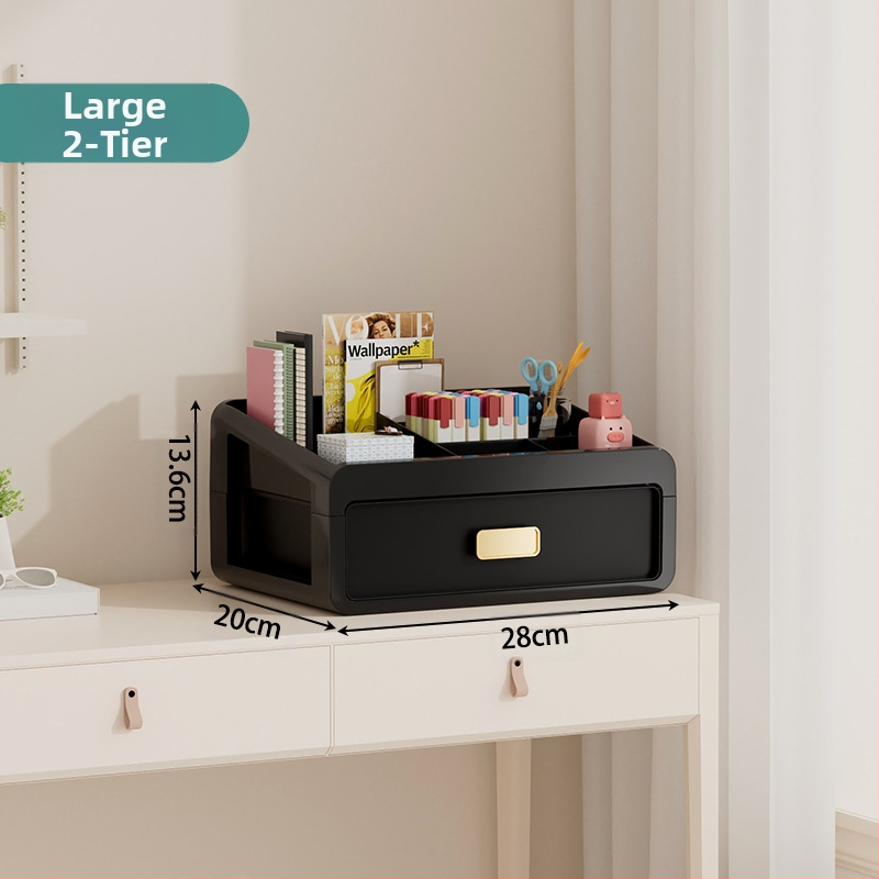 Plastična kutija za kozmetiku s ladicom ispod stola, japanskog stila organizator njege kože, velik kapacitet